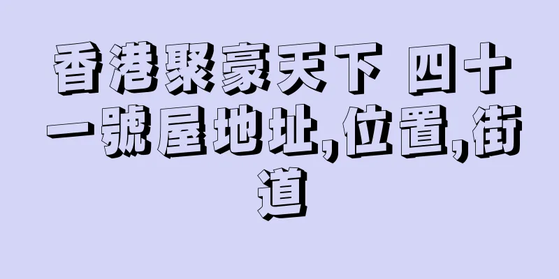 香港聚豪天下 四十一號屋地址,位置,街道
