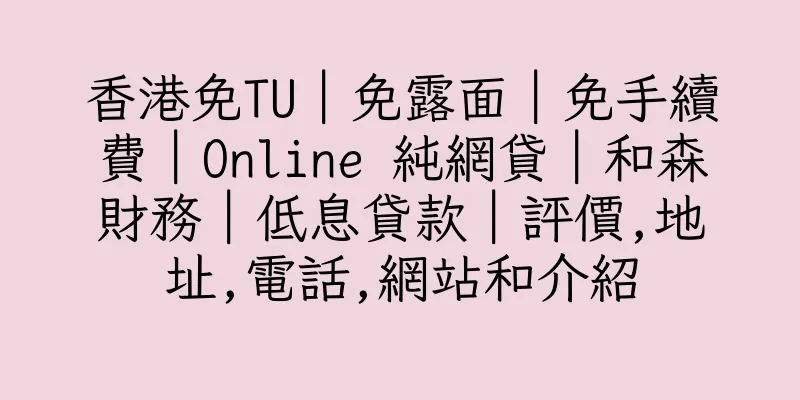 香港免TU｜免露面｜免手續費｜Online 純網貸｜和森財務｜低息貸款｜評價,地址,電話,網站和介紹