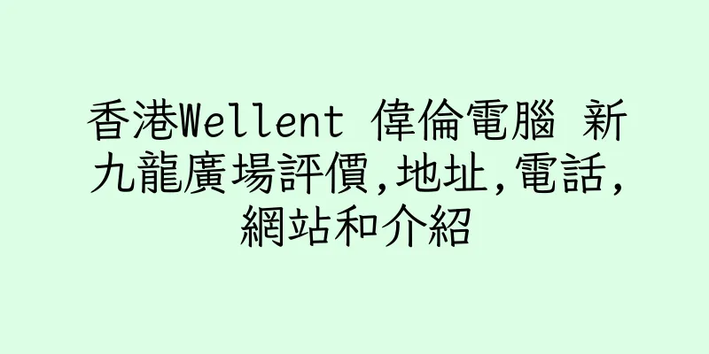 香港Wellent 偉倫電腦 新九龍廣場評價,地址,電話,網站和介紹